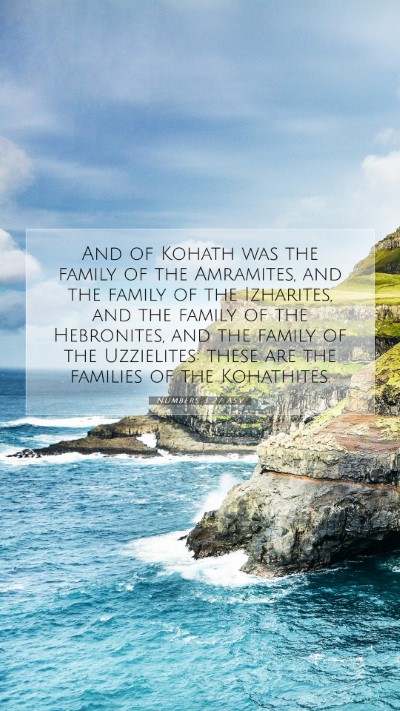 Picture 07 - Numbers 3:27 ASV Mobile Phone Wallpaper - And of Kohath was the family of the Amramites, - Mobile Bible Verse Wallpaper