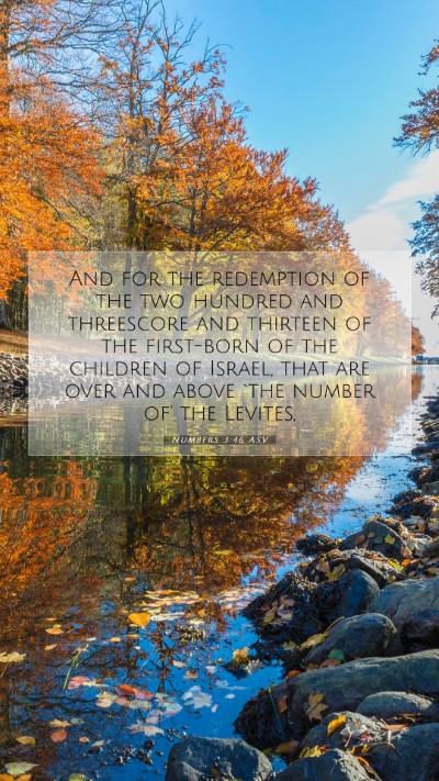 Picture 07 - Numbers 3:46 ASV Mobile Phone Wallpaper - And for the redemption of the two hundred and - Mobile Bible Verse Wallpaper