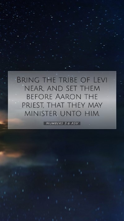 Picture 07 - Numbers 3:6 ASV Mobile Phone Wallpaper - Bring the tribe of Levi near, and set them before - Mobile Bible Verse Wallpaper