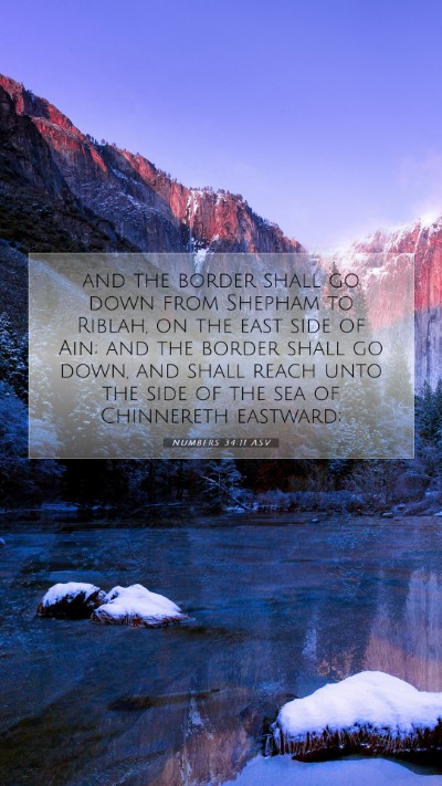 Picture 07 - Numbers 34:11 ASV Mobile Phone Wallpaper - and the border shall go down from Shepham to - Mobile Bible Verse Wallpaper