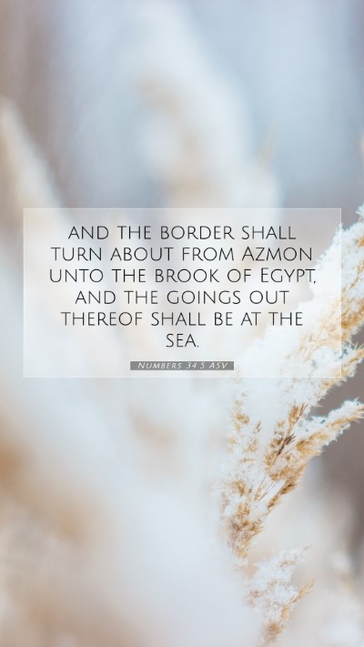 Picture 07 - Numbers 34:5 ASV Mobile Phone Wallpaper - and the border shall turn about from Azmon unto - Mobile Bible Verse Wallpaper