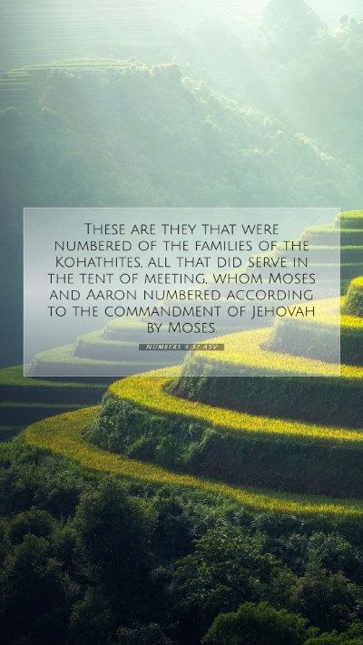 Picture 07 - Numbers 4:37 ASV Mobile Phone Wallpaper - These are they that were numbered of the families - Mobile Bible Verse Wallpaper