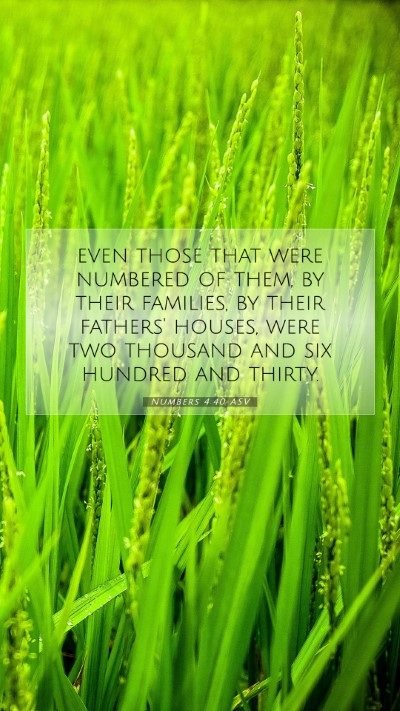 Picture 07 - Numbers 4:40 ASV Mobile Phone Wallpaper - even those that were numbered of them, by their - Mobile Bible Verse Wallpaper