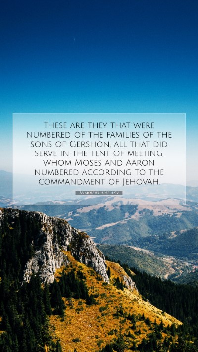 Picture 07 - Numbers 4:41 ASV Mobile Phone Wallpaper - These are they that were numbered of the families - Mobile Bible Verse Wallpaper