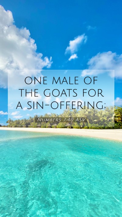 Picture 07 - Numbers 7:40 ASV Mobile Phone Wallpaper - one male of the goats for a - Mobile Bible Verse Wallpaper