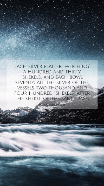 Picture 07 - Numbers 7:85 ASV Mobile Phone Wallpaper - each silver platter `weighing' a hundred and - Mobile Bible Verse Wallpaper