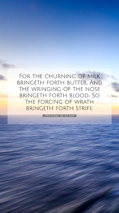 Picture 07 - Proverbs 30:33 ASV Mobile Phone Wallpaper - For the churning of milk bringeth forth butter, - Mobile Bible Verse Wallpaper