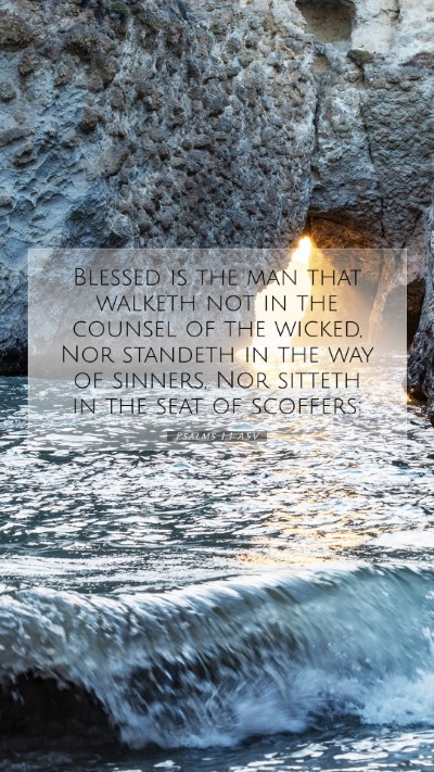 Picture 07 - Psalms 1:1 ASV Mobile Phone Wallpaper - Blessed is the man that walketh not in the - Mobile Bible Verse Wallpaper