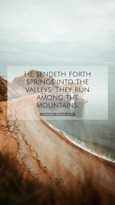 Picture 07 - Psalms 104:10 ASV Mobile Phone Wallpaper - He sendeth forth springs into the valleys; They - Mobile Bible Verse Wallpaper