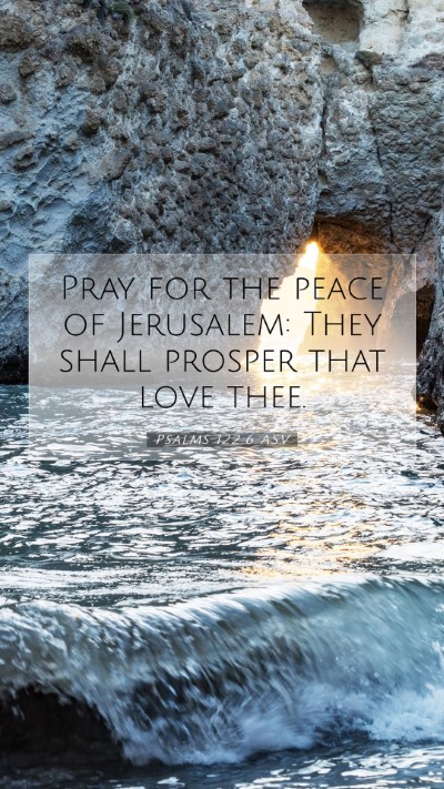 Picture 07 - Psalms 122:6 ASV Mobile Phone Wallpaper - Pray for the peace of Jerusalem: They shall - Mobile Bible Verse Wallpaper