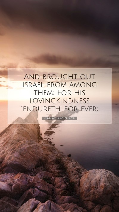 Picture 07 - Psalms 136:11 ASV Mobile Phone Wallpaper - And brought out Israel from among them; For his - Mobile Bible Verse Wallpaper