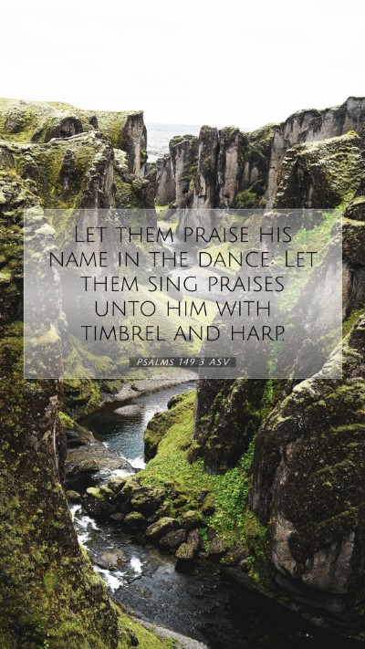 Picture 07 - Psalms 149:3 ASV Mobile Phone Wallpaper - Let them praise his name in the dance: Let them - Mobile Bible Verse Wallpaper