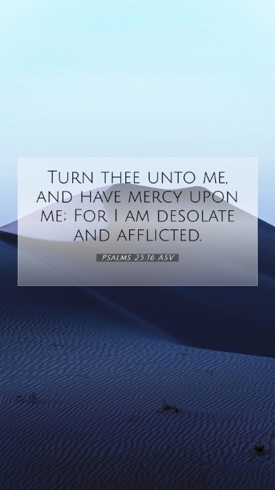Picture 07 - Psalms 25:16 ASV Mobile Phone Wallpaper - Turn thee unto me, and have mercy upon me; For I - Mobile Bible Verse Wallpaper
