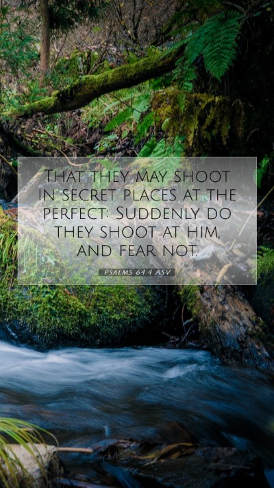 Picture 07 - Psalms 64:4 ASV Mobile Phone Wallpaper - That they may shoot in secret places at the - Mobile Bible Verse Wallpaper