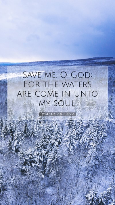 Picture 07 - Psalms 69:1 ASV Mobile Phone Wallpaper - Save me, O God; For the waters are come in unto - Mobile Bible Verse Wallpaper