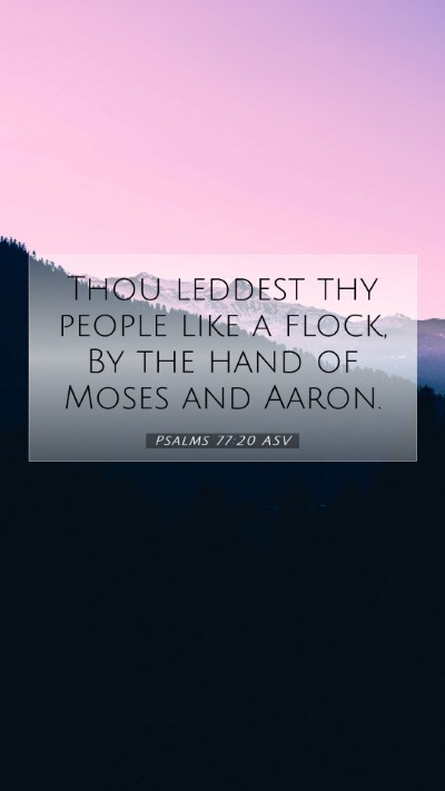 Picture 07 - Psalms 77:20 ASV Mobile Phone Wallpaper - Thou leddest thy people like a flock, By the hand - Mobile Bible Verse Wallpaper