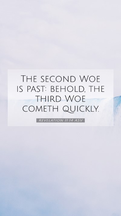 Picture 07 - Revelation 11:14 ASV Mobile Phone Wallpaper - The second Woe is past: behold, the third Woe - Mobile Bible Verse Wallpaper