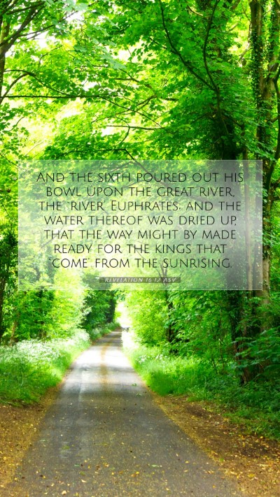 Picture 07 - Revelation 16:12 ASV Mobile Phone Wallpaper - And the sixth poured out his bowl upon the great - Mobile Bible Verse Wallpaper