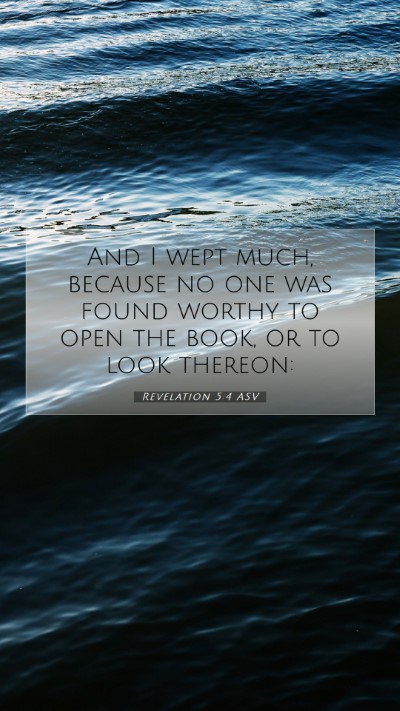 Picture 07 - Revelation 5:4 ASV Mobile Phone Wallpaper - And I wept much, because no one was found worthy - Mobile Bible Verse Wallpaper
